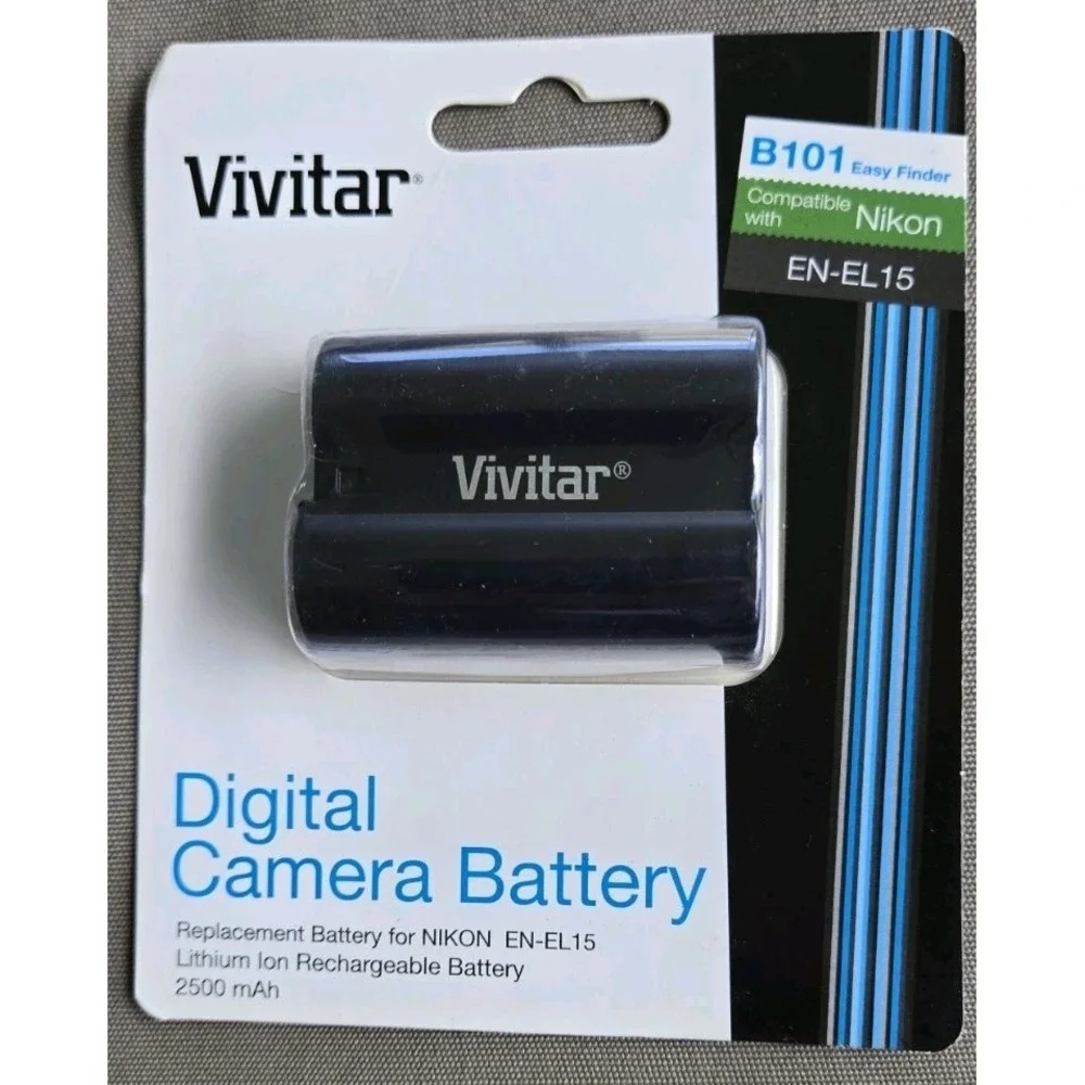 Vivitar EN-EL15 Replacement Battery for Nikon D750 D500 D780 D7000 D7200 Camera